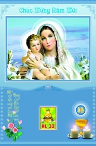 Tranh Lịch Tết Đón Xuân ĐỨC MẸ MARIA